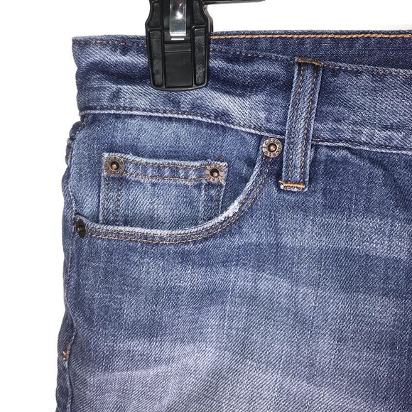 J. Crew Medium Blue Denim Wash Cuffed Jean Shorts - Picture 7 of 11